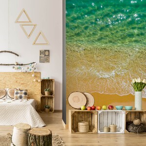 3D Gentle Green Sea L1694 abnehmbare Tapete selbstklebende Tapete extra groß Peel & Stick Tapete Tapete Wandbild AJ WALLPAPERS