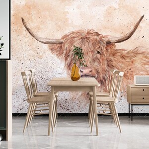 3D Animal Vaca Pintura L1156 Papel pintado removible Papel pintado autoadhesivo Papel pintado extra grande Peel & Stick Papel pintado Mural AJ WALLPAPERS
