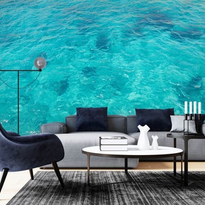 3D Calm Blue Sea Water R6971 abnehmbare Tapete selbstklebend Tapete extra groß Peel & Stick Tapete Tapete Wandbild AJ WALLPAPERS