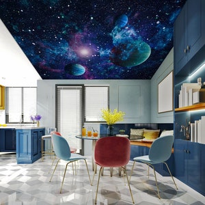 3D Rich Green Planet CA2926 plafondbehang verwijderbare zelfklevende behang grote peel & stick behang muurschildering AJ WALLPAPERS
