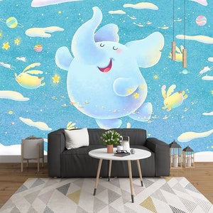 3D Elephant E342 Fonds peint amovible Self Adhesive Wallpaper Extra Large Peel - Stick Wallpaper Wallpaper Mural AJ WALLPAPER Wallpaper AJ WALLPAPER