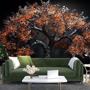 3D Eleganter Baum L2282 Abnehmbare Tapete selbstklebende Tapete Extra große Peel & Stick Wallpaper Tapete Wandbild AJ HINTERGRUNDBILDER