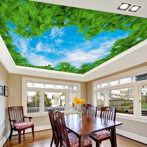 3D Fresh Nature CA795 Papel pintado de techo Papel pintado autoadhesivo extraíble Gran pelado y palo Papel tapiz Papel tapiz Mural AJ FONDOS DE PANTALLA