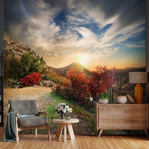 3D Nature Sunshine L2057 Papel pintado removible Papel pintado autoadhesivo Extra grande Peel & Stick Wallpaper Mural AJ WALLPAPERS