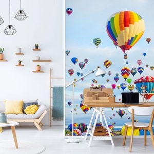 3D kleurrijke ballonnen R5009 verwijderbaar behang zelfklevend behang extra grote peel &stick behang muurschildering AJ WALLPAPERS
