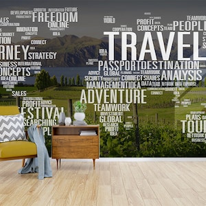 3D Weltkarte Reise R4087 abnehmbare Tapete selbstklebend Tapete extra groß Peel & Stick Tapete Tapete Wandbild AJ WALLPAPERS