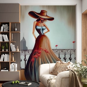 3D Beautiful Woman L2708 Papel pintado removible Papel pintado autoadhesivo Papel pintado extra grande Peel & Stick Papel pintado Mural AJ WALLPAPERS