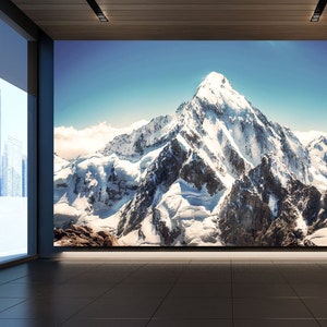 3D Art Snow Mountains L117 Papel pintado extraíble Papel pintado autoadhesivo Extra grande Peel & Stick Papel tapiz Papel tapiz Mural AJ FONDOS DE PANTALLA