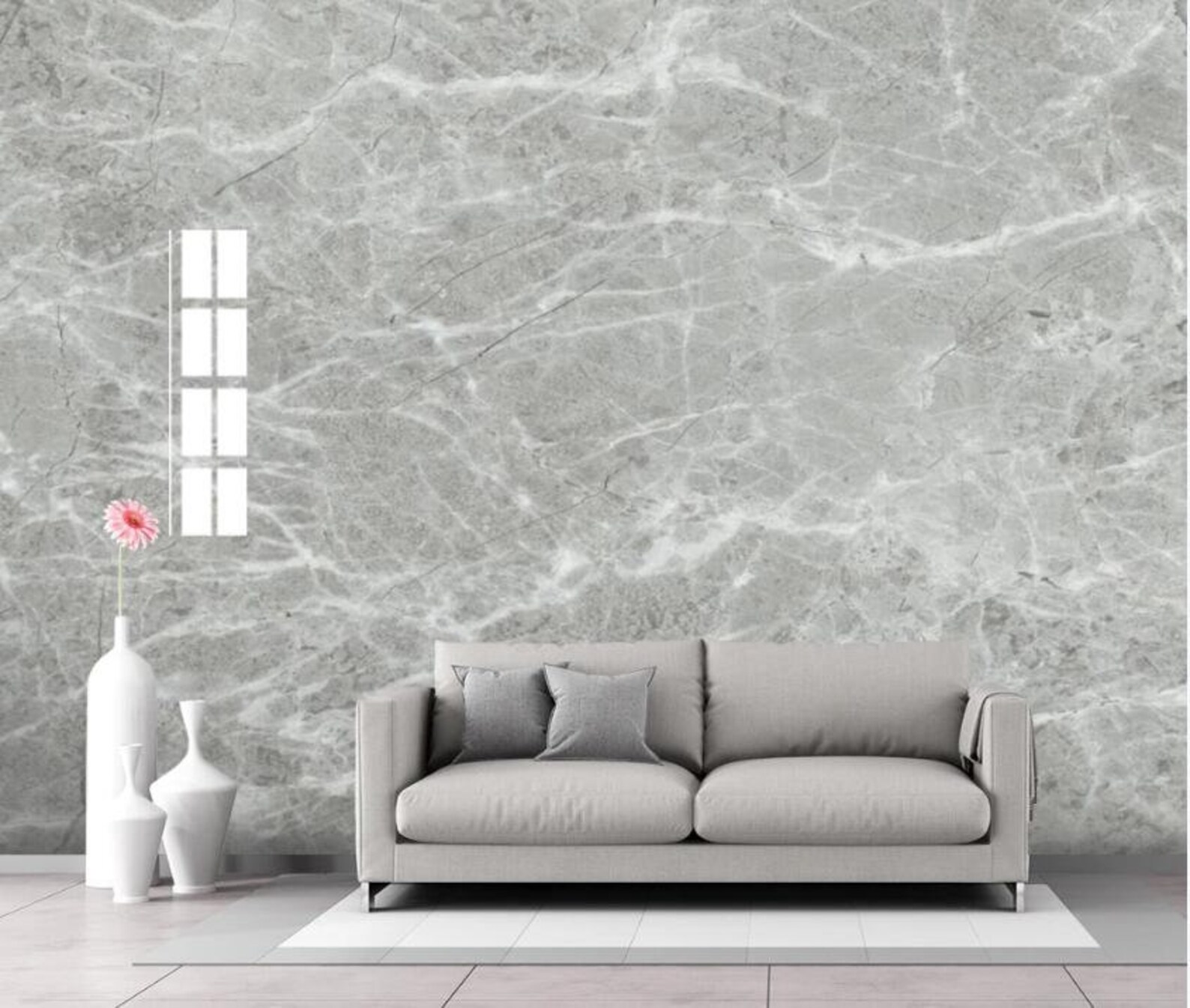 3D Grey Marble K135 Removable Wallpaper Self Adhesive Etsy