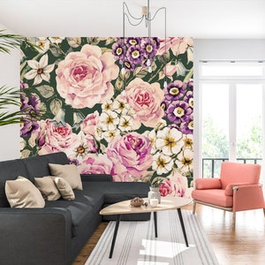3D Pfingstrose Malerei L1660 Ablösbare Tapete selbstklebende Tapete Extra große Peel & Stick Wallpaper Tapete Wandbild AJ HINTERGRUNDBILDER