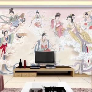 3D chinesische Zeichen N70 abnehmbare Tapete selbstklebende Tapete Extra große Peel & Stick Wallpaper Wallpaper Wandbild AJ WALLPAPERS