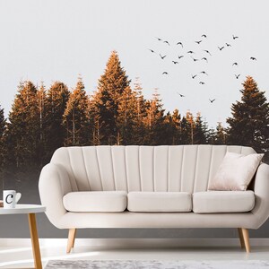 3D nostalgische Kiefernwald R4302 abnehmbare Tapete selbstklebend Tapete extra groß Peel & Stick Tapete Tapete Wandbild AJ WALLPAPERS