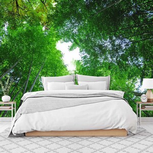 3D High Green Forest L740 abnehmbare Tapete selbstklebende Tapete extra groß Peel & Stick Tapete Tapete Wandbild AJ WALLPAPERS