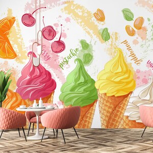 3D Sommer Eis R6606 abnehmbare Tapete selbstklebend Tapete extra groß Peel & Stick Tapete Tapete Wandbild AJ WALLPAPERS