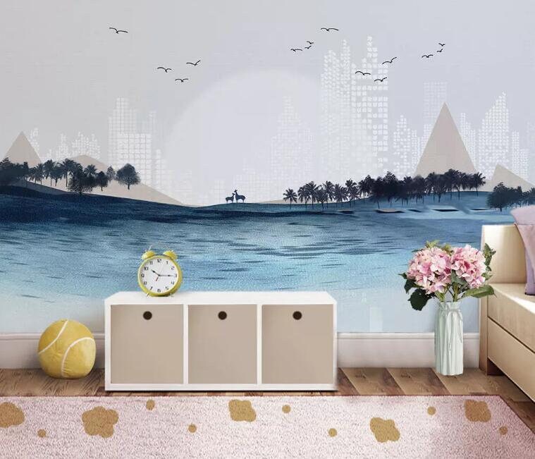 3D Sea And Bird MMM44 Removable Wallpaper Self Adhesive Wallpaper Extra Large Peel & Stick Wallpaper Wallpaper Mural AJ WALLPAPERS