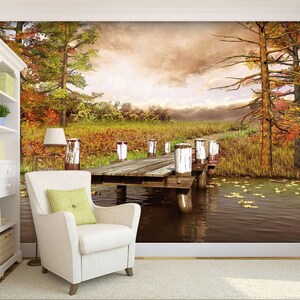 3d início do outono natureza r4399 papel de parede removível auto adesivo extra grande casca & vara papel de parede mural aj papéis de parede
