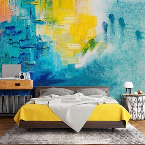 Pintura azul 3D L2768 Papel tapiz removible Papel tapiz autoadhesivo Papel tapiz extra grande Peel & Stick Papel tapiz Mural AJ WALLPAPERS