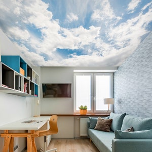 3D Gentle Clouds Sky CA843 Papel tapiz de techo Papel pintado autoadhesivo extraíble Papel tapiz grande pelado y pegado Papel tapiz Mural AJ FONDOS DE PANTALLA