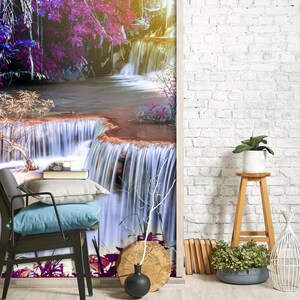 3D Nature Purple Leaves R6086 Fondo de pantalla extraíble Fondo de pantalla autoadhesivo Papel tapiz extra grande Peel & Stick Wallpaper Mural AJ WALLPAPERS