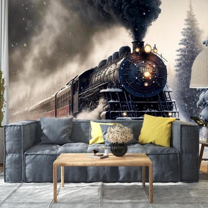3D Zug Transport L2038 Ablösbare Tapete selbstklebende Tapete Extra große Peel & Stick Wallpaper Wallpaper Wandbild AJ HINTERGRUNDBILDER
