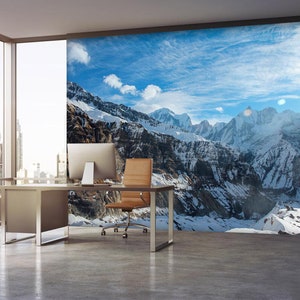 3D Snow Mountain MM79 Removable Commercial Wallpaper Self Adhesive Trader Business Wallpaper Extra Large Peel & Stick AJ WALLPAPERS