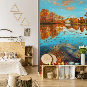 3D Romantischer Herbst Wald A5080 abnehmbare Tapete selbstklebende Tapete große Schale & Klebetapete Tapete Wandbild Marina Zotova