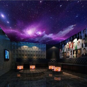 3D Purple Starry Sky CC04 Plafond Fonds peint amovible Fonds d'écran auto-adhésif Large Peel - Stick Wallpaper Wallpaper Mural AJ WALLPAPER AJ WALLPAPER
