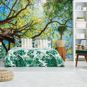 3D Frühling Wald Vitalität R6136 abnehmbare Tapete selbstklebend Tapete extra groß Peel & Stick Tapete Tapete Wandbild AJ WALLPAPERS