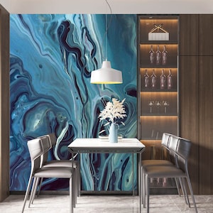 3D Gelassenheit Blauer Marmor L1670 Ablösbare Tapete Selbstklebende Tapete Extra große Peel & Stick Wallpaper Tapete Wandbild AJ HINTERGRUNDBILDER