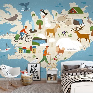 3D Islandia E358 fondo de pantalla extraíble autoadhesivo papel pintado extra grande Peel & Stick Wallpaper Mural AJ WALLPAPERS