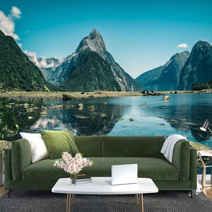3D High Mountains L1622 Papel pintado removible Papel pintado autoadhesivo Extra grande Peel & Stick Wallpaper Mural AJ WALLPAPERS