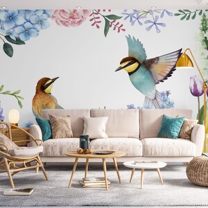 3D Tier glücklicher Vogel L1229 Abnehmbare Tapete selbstklebende Tapete Extra große Peel & Stick Wallpaper Tapete Wandbild AJ HINTERGRUNDBILDER