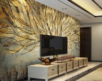 3D Tree E302 Removable Wallpaper Self Adhesive Wallpaper Extra Large Peel & Stick Wallpaper Wallpaper Mural AJ WALLPAPERS