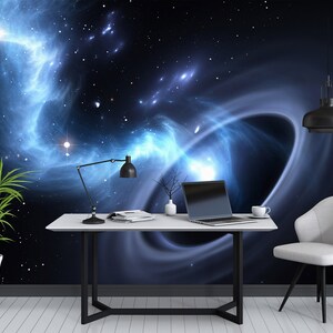 3D Universum Blau Hell R1066 abnehmbare Tapete selbstklebende Tapete extra groß Peel & Stick Tapete Tapete Wandbild AJ WALLPAPERS
