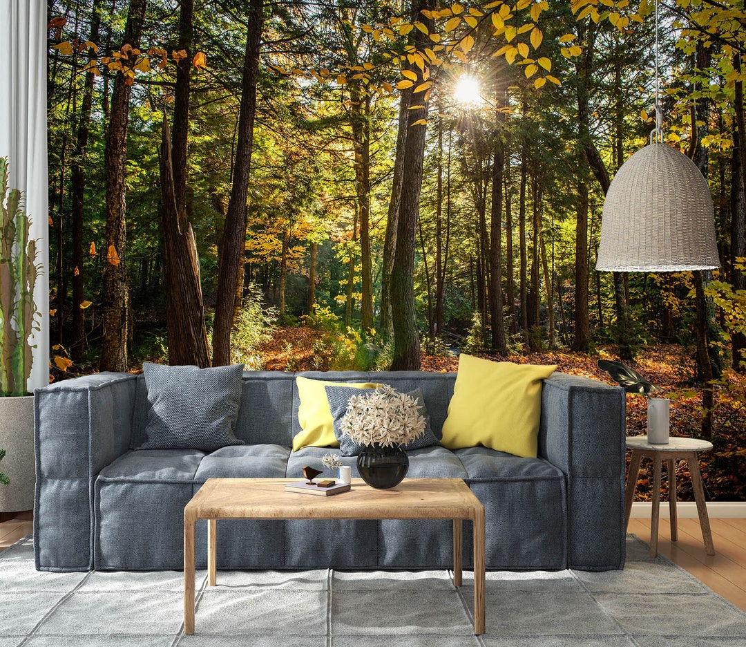 3D Peaceful Forest L2129 Removable Wallpaper Self Adhesive Wallpaper ...