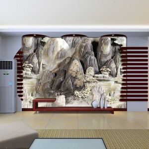 3D Rock Mountain A625 Fonds peint amovible Auto-adhésif Fonds d'écran Extra Large Peel - Stick Wallpaper Wallpaper Mural AJ WALLPAPER Wallpaper AJ WALLPAPER