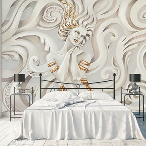 3D Gentil Diosa Estatua L874 Papel Pintado Extraíble Papel Pintado Autoadhesivo Extra Grande Peel & Stick Papel Tapiz Papel Pintado Mural AJ FONDOS DE PANTALLA