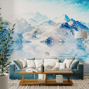 3D Traum Schneeberg L2158 Entfernbare Tapete Selbstklebende Tapete Extra Großes Wandbild zum Abziehen und Aufkleben AJ WALLPAPERS