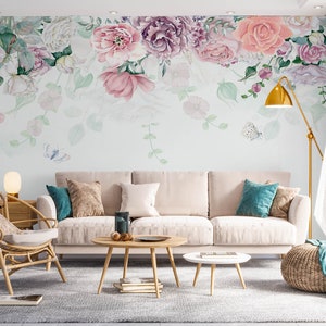 3D Aquarell Blumen L1135 Abnehmbare Tapete selbstklebende Tapete Extra große Peel & Stick Wallpaper Wallpaper Wandbild AJ HINTERGRUNDBILDER