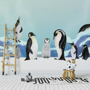 3D Penguin A2583 Fonds peint amovible Auto-adhésif Fonds d'écran Extra Large Peel - Stick Wallpaper Wallpaper Mural AJ WALLPAPER Wallpaper AJ WALLPAPER