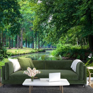 3D Sommerwald L2844 Abnehmbare Tapete Selbstklebende Tapete Extra Großes Wandbild zum Abziehen und Aufkleben AJ WALLPAPERS