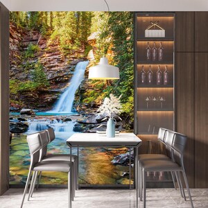3D Nature Small Stream L2195 Papel pintado removible Papel pintado autoadhesivo Papel pintado extra grande Peel & Stick Papel pintado Mural AJ WALLPAPERS