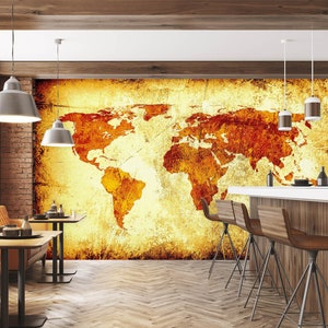 3D Mapa Antigo Memória L944 Papel de Parede Removível Papel de Parede Autoadesivo Extra Grande Peel & Stick Papel de Parede Mural AJ PAPÉIS DE PAREDE