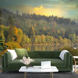 3D Waldlandschaft L2358 Abnehmbare Tapete Selbstklebende Tapete Extra Großes Wandbild zum Abziehen und Aufkleben AJ WALLPAPERS