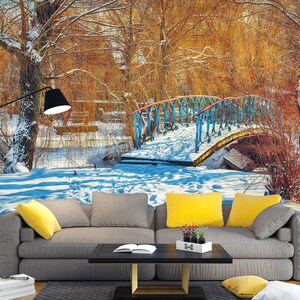 3D Snow Park L2187 Papel pintado removible Papel pintado autoadhesivo Papel pintado extra grande Peel & Stick Papel pintado Mural AJ WALLPAPERS