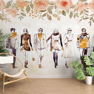 3D Moda Roupas L1173 Papel de Parede Removível Papel de Parede Autoadesivo Extra Grande Peel & Stick Papel de Parede Mural AJ PAPÉIS DE PAREDE