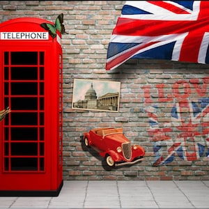 3D London Street Graffiti C42 abnehmbare Tapete selbstklebende Tapete Extra große Peel & Stick Wallpaper Wallpaper Wandbild AJ WALLPAPERSS