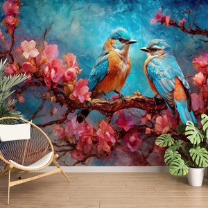 3D Tier Schöner Vogel L2275 Entfernbare Tapete Selbstklebende Tapete Extra Großes Peel & Stick-Tapete Wandbild AJ WALLPAPERS