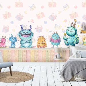 3D Cartoon E343 abnehmbare Tapete selbstklebende Tapete Extra große Peel & Stick Wallpaper Wallpaper Wandbild AJ WALLPAPERS
