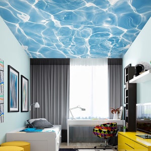 3D Light Ripples CA1666 Papel tapiz de techo Removible Autoadhesivo Papel pintado Grande Peel & Stick Papel tapiz Mural AJ WALLPAPERS